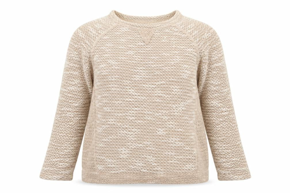 Front view of New Look women’s beige knit jumper, size UK 8
