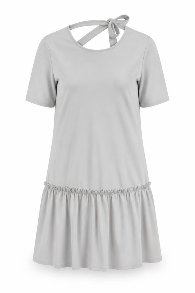 Front view of ASOS women’s grey mini, size UK 8