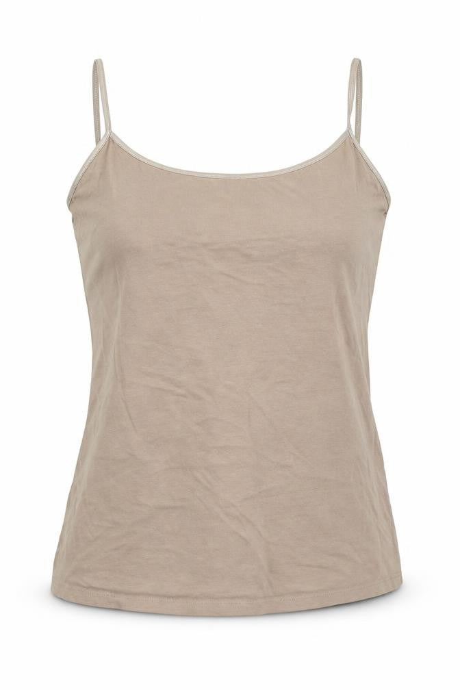 Front view of Select women’s grey basic tank, size L