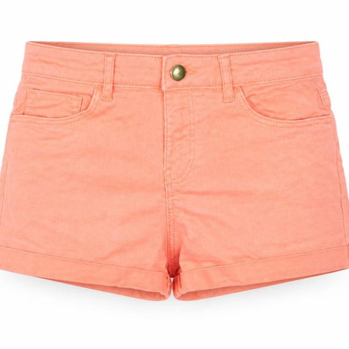 H&M Womens Orange  Denim Paperbag Shorts Size 4