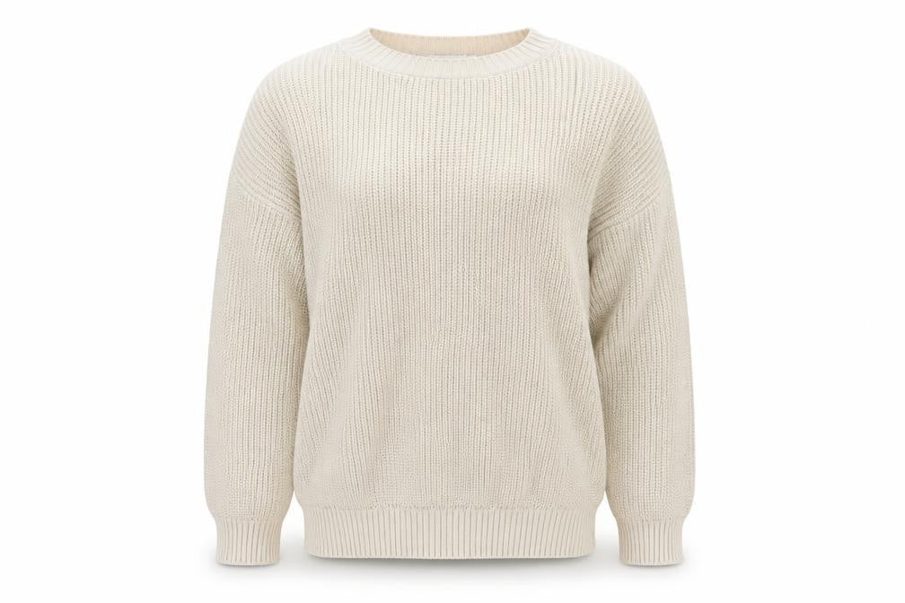 Front view of Femme Luxe women’s brown jumper, size L