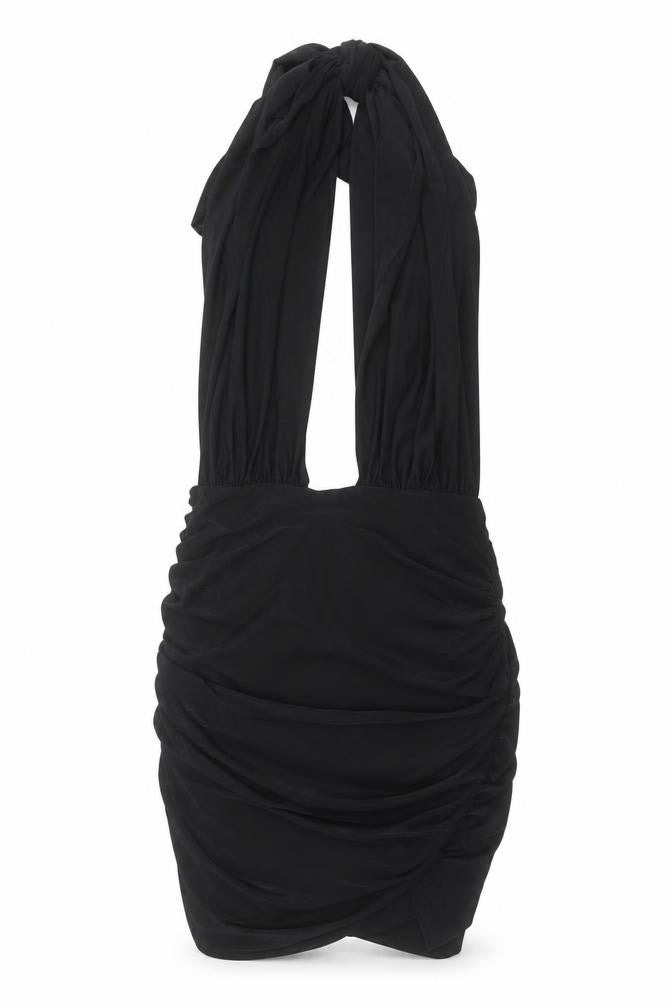 Front view of Missguided women’s black mini, size UK 8