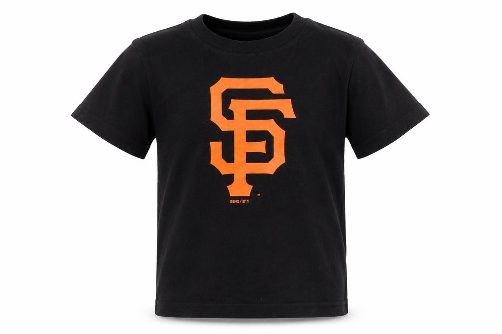 Front view of Genuine Merchandise boys’ black basic t-shirt, size 3, years