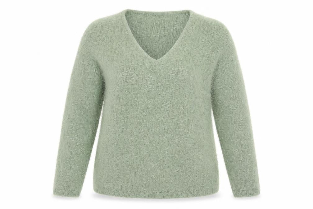 Front view of Beloved women’s green knit jumper, size XL