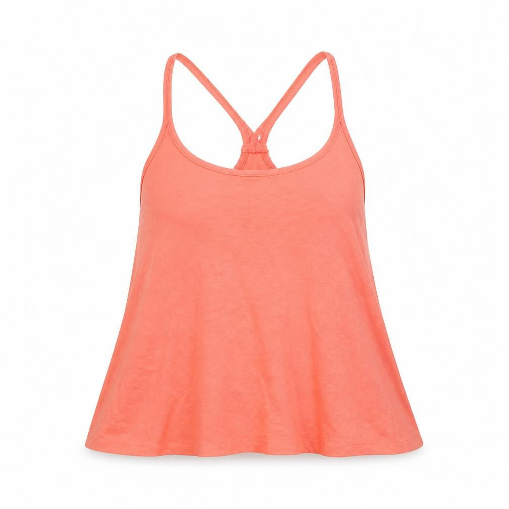 Front view of Primark women’s orange basic t-shirt, size UK 10