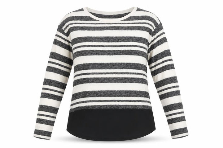 Oasis Womens Ivory Striped Knit Pullover Jumper Size S