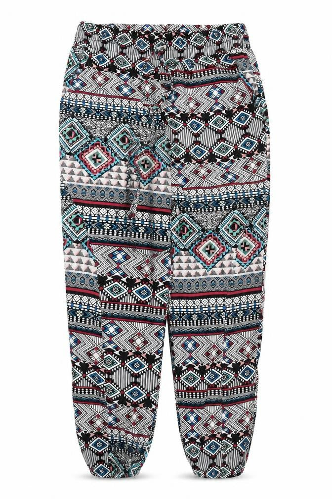 Kirra Womens Black Geometric  Bloomer Trousers Size M L27 in