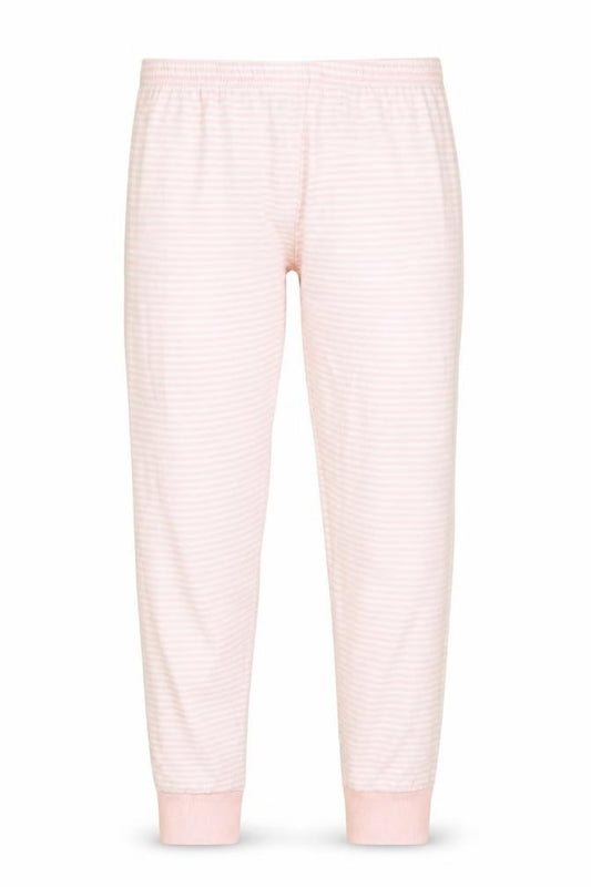 Front view of George girls’ pink striped sweatpants, size 9, years