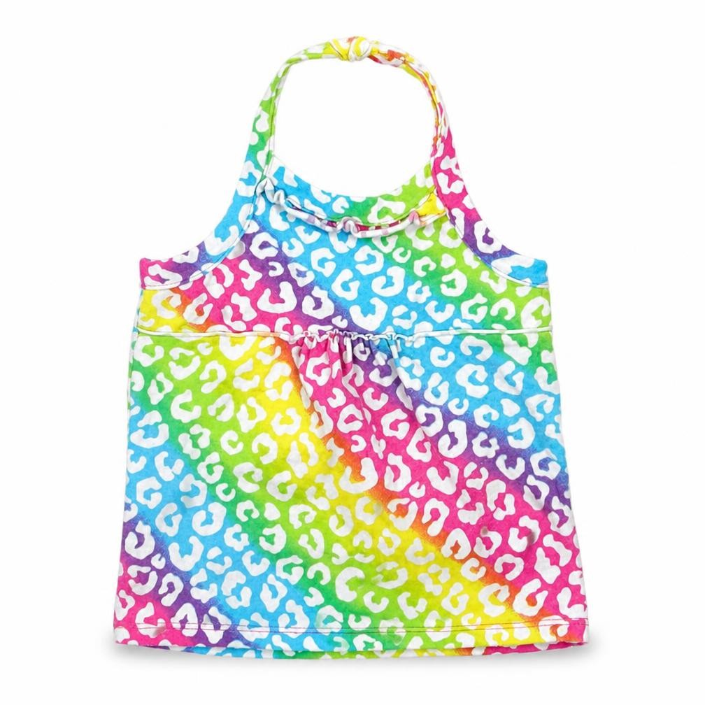 Front view of 1989 Place girls’ multicoloured animal print basic tank, size 3, years