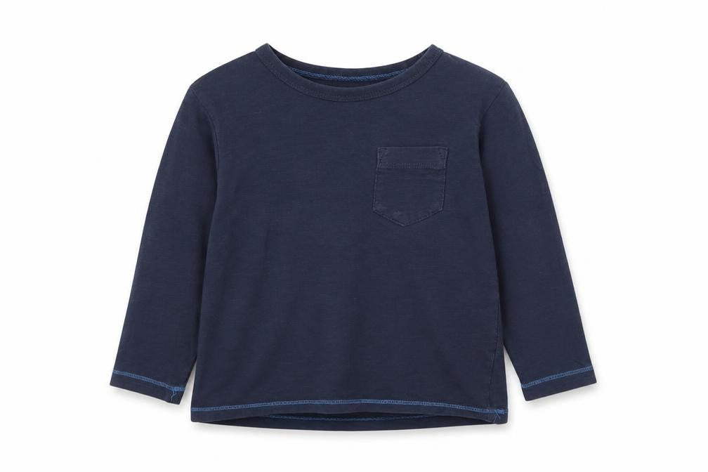 Front view of Next boys’ blue basic t-shirt, size 3, years
