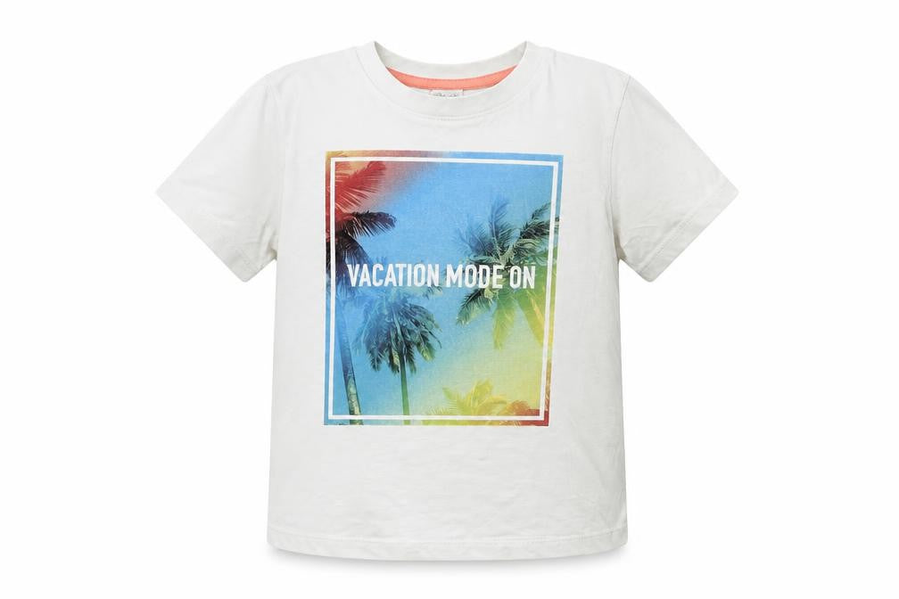 Front view of H&M boys’ white basic t-shirt, size 3, years