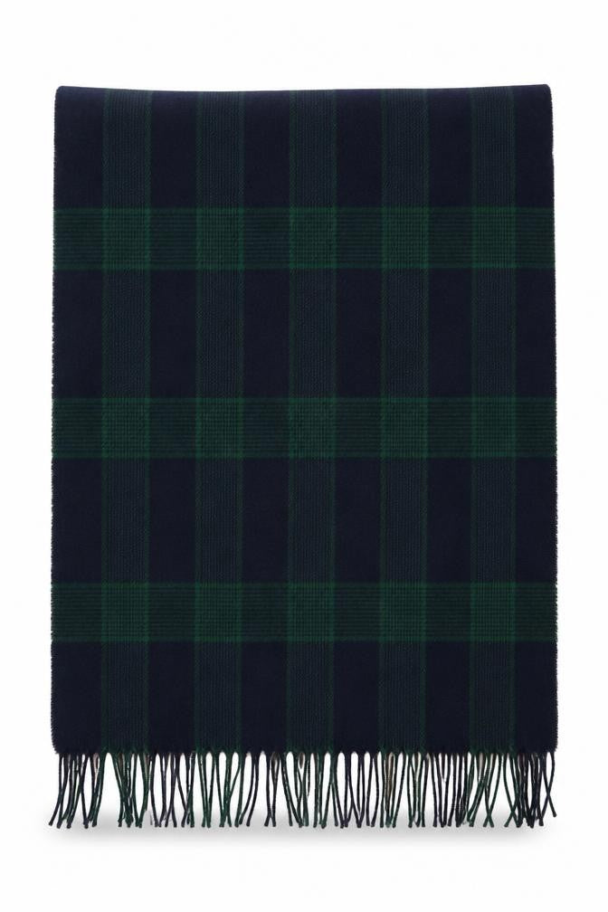Front view of New Look Green Check Shawl/Wrap