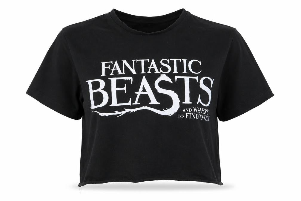 Fantastic beasts Womens Black   Cropped T-Shirt Size S  - Fantastic Beasts