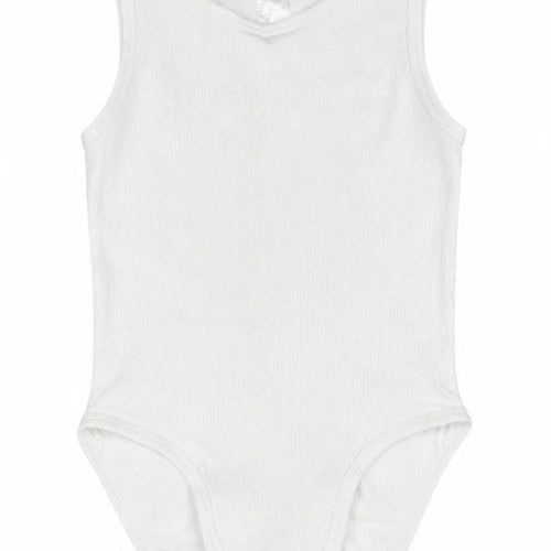 H&M Girls White   Leotard One-Piece Size 2-3 Years