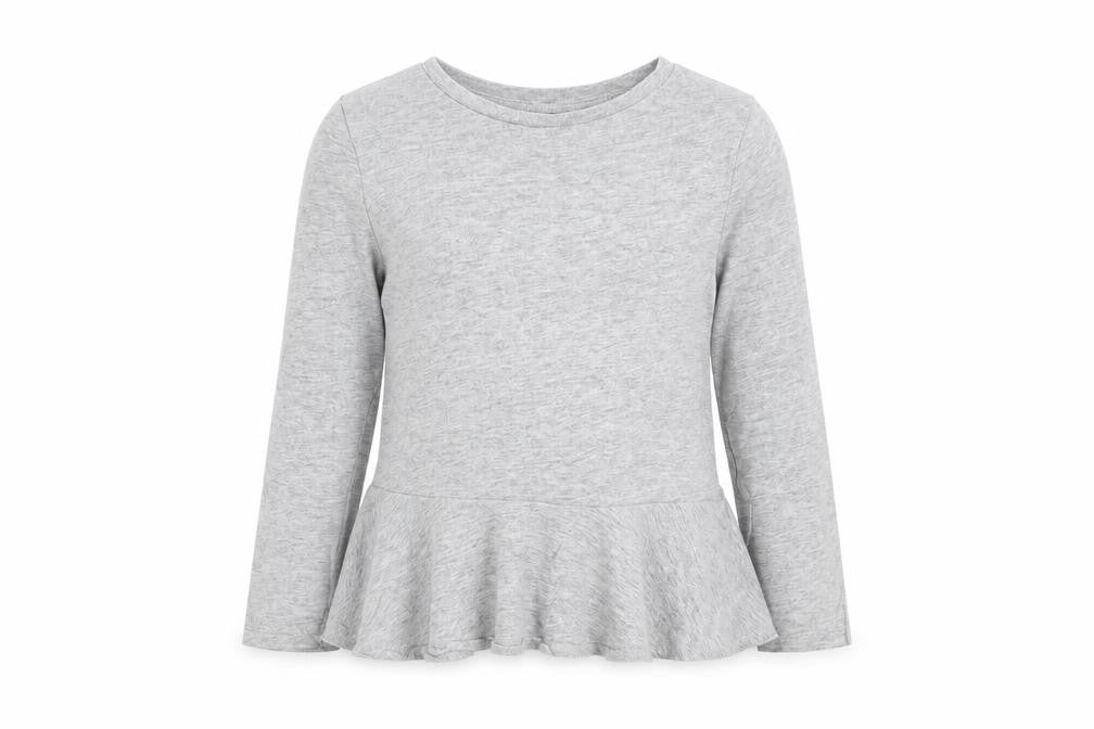 Front view of Very girls’ grey basic t-shirt, size 2-3, years