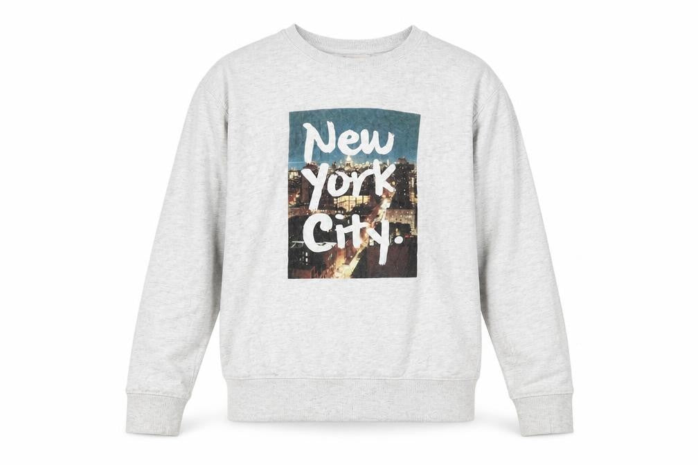 Front view of H&M girls’ white jumper, size 14, years