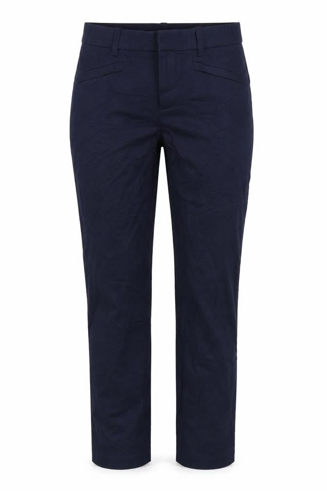 Front view of Gap women’s blue trousers, size UK 6, 26-inch leg