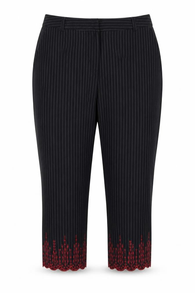 New Look  Womens Blue Striped  Trousers  Size 16 L26 in