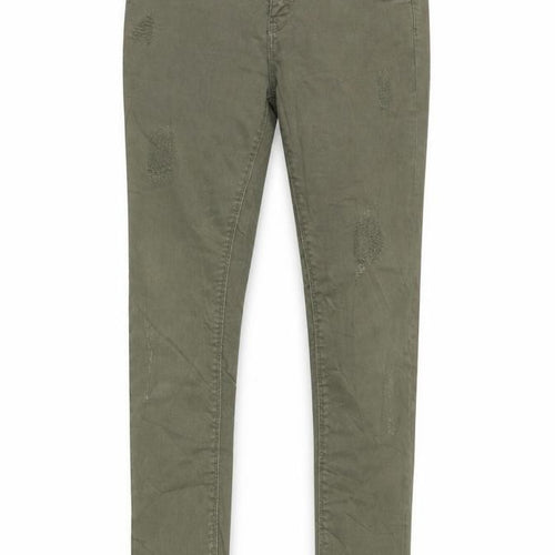 Leana Woman Womens Green  Denim Skinny Jeans Size 6 L27 in