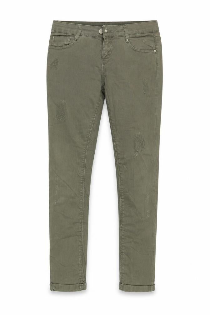Leana Woman Womens Green  Denim Skinny Jeans Size 6 L27 in