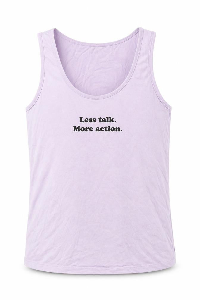 Front view of Stradivarius women’s purple basic tank, size S