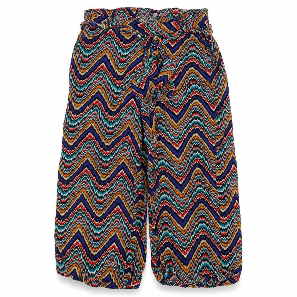 PEP&CO. Womens Multicoloured Striped  Bloomer Trousers Size 10 L20 in