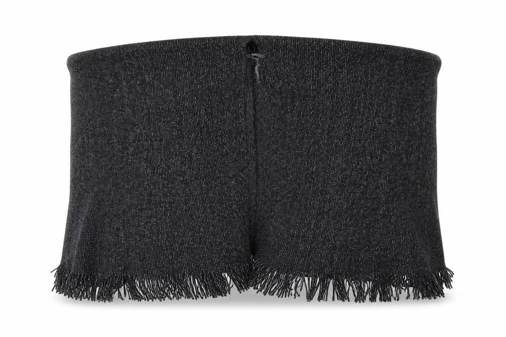 Front view of Preworn women’s grey cape jumper one size