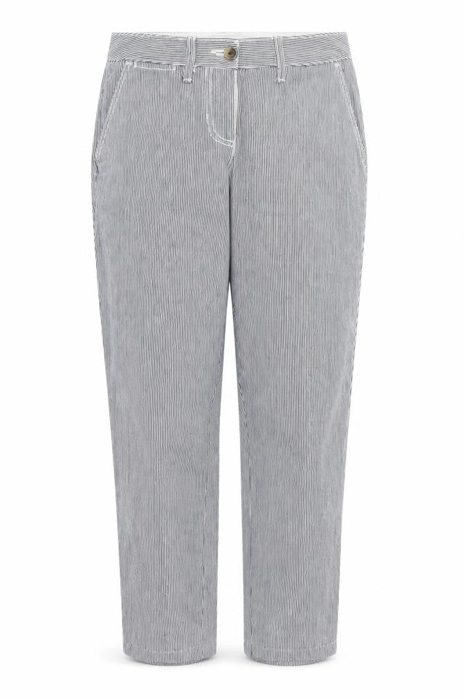 NEXT Womens Black Striped  Trousers  Size 6 L25 in - Black and White