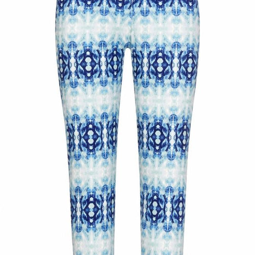 H&M Womens Blue Geometric Denim Jegging Jeans Size 10 L26 in