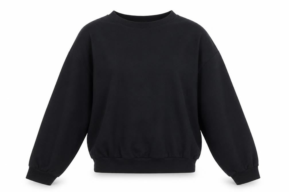 Front view of I SAW IT FIRST women’s black jumper, size M