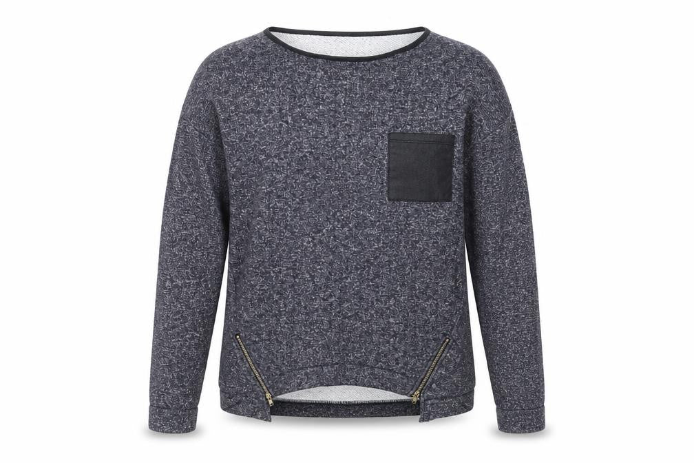 Front view of Atmosphere women’s blue jumper, size UK 12