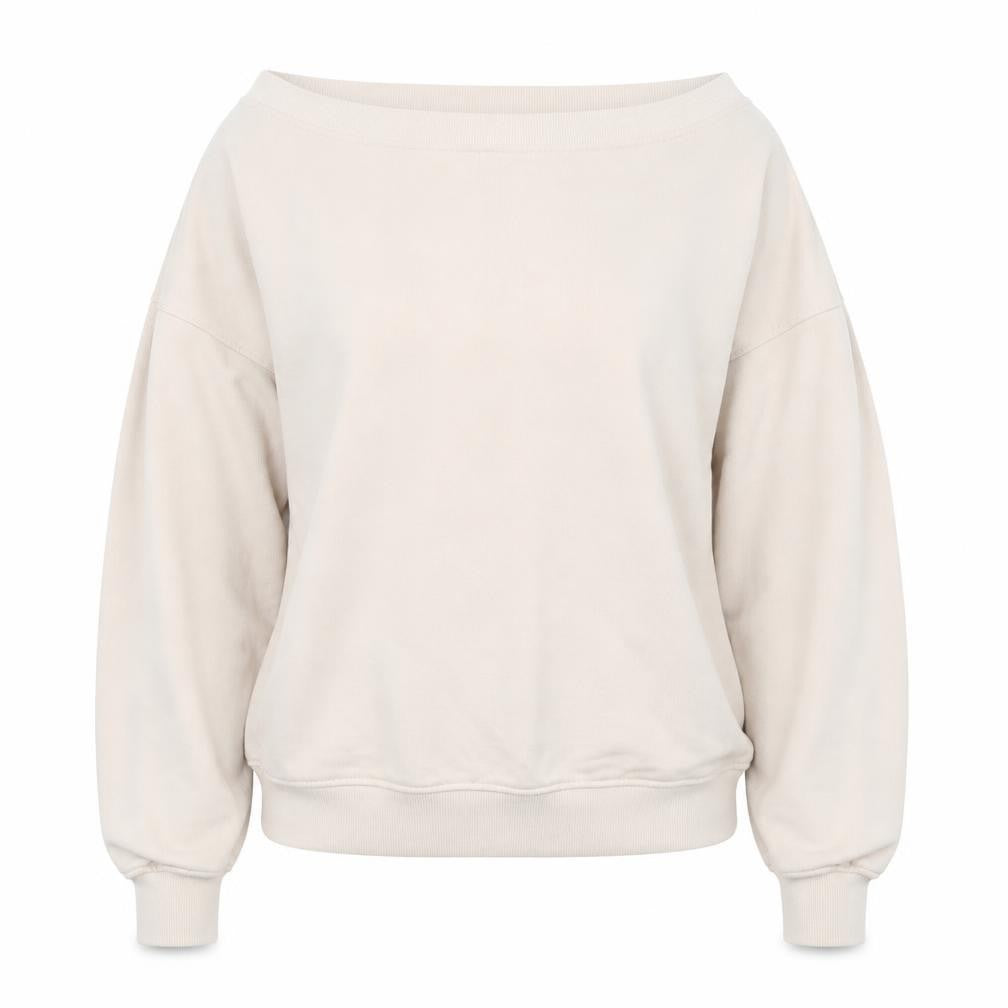 Front view of Missguided women’s beige jumper, size UK 8