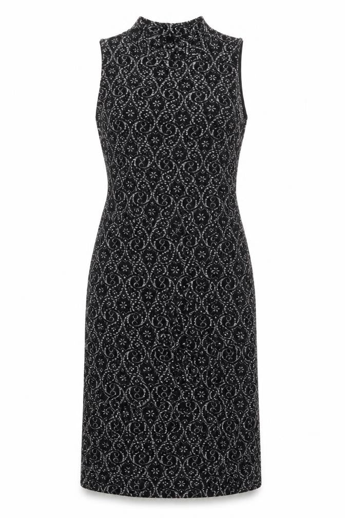 Front view of Next women’s black shirt dress, size UK 8