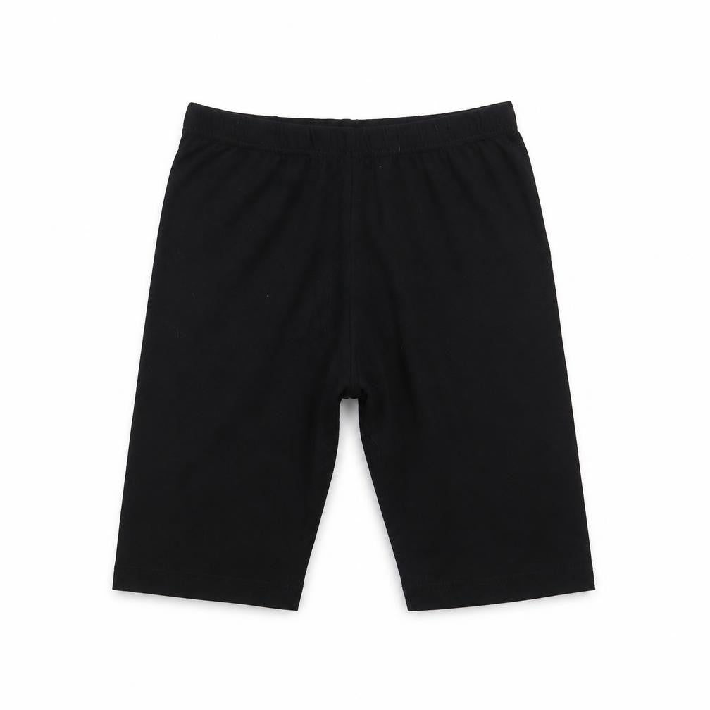 Front view of ASOS women’s black sweat shorts, size UK 8