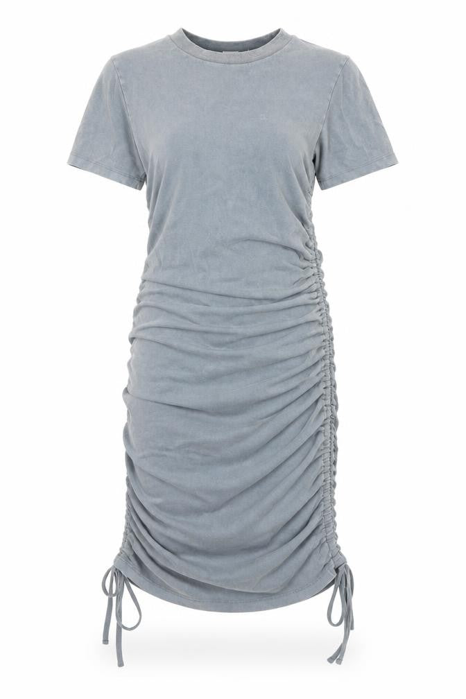 Front view of ASOS women’s grey bodycon, size UK 4