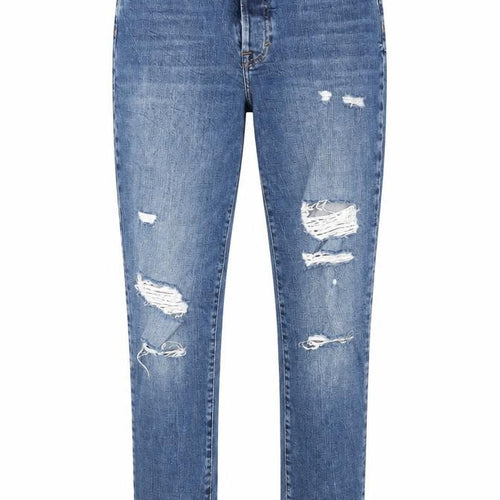 H&M Womens Blue  Denim Straight Jeans Size 8 L31 in