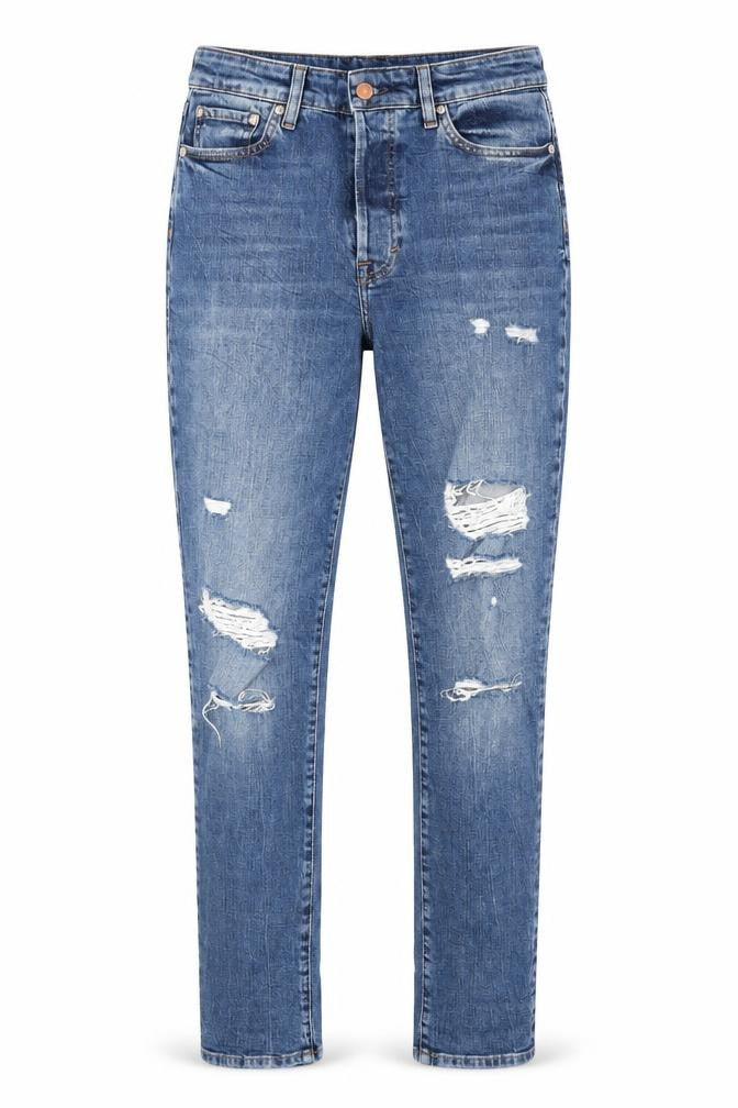 H&M Womens Blue  Denim Straight Jeans Size 8 L31 in