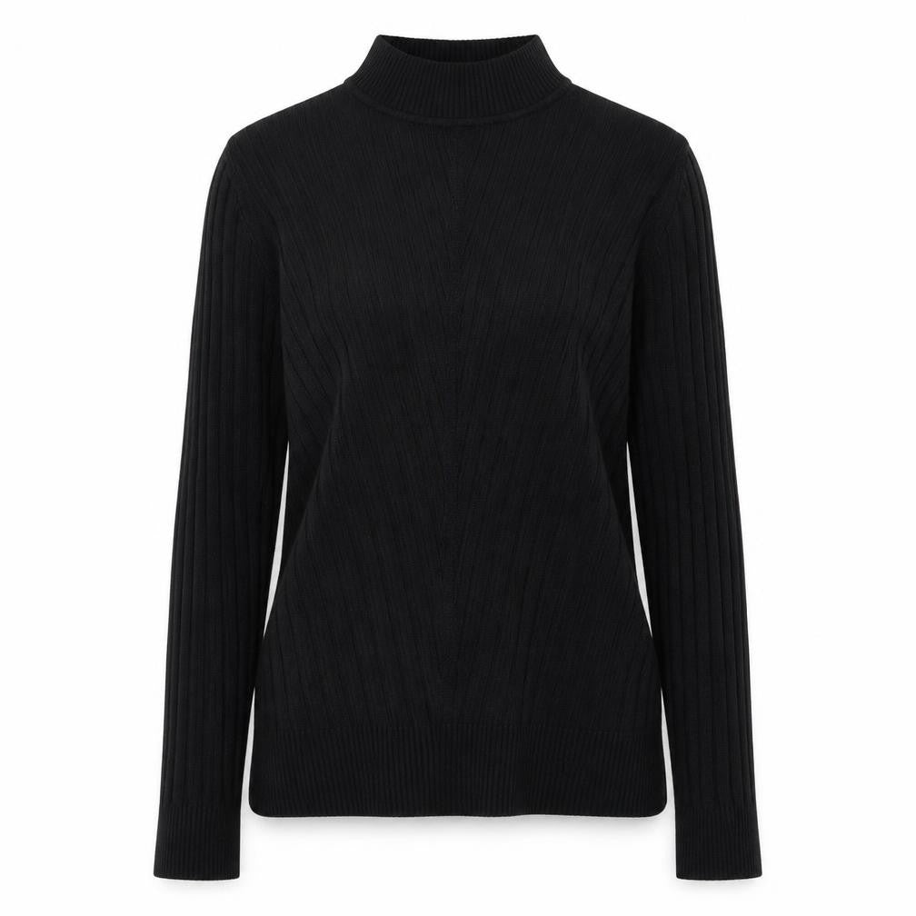 Front view of Peacocks women’s black knit jumper, size UK 10