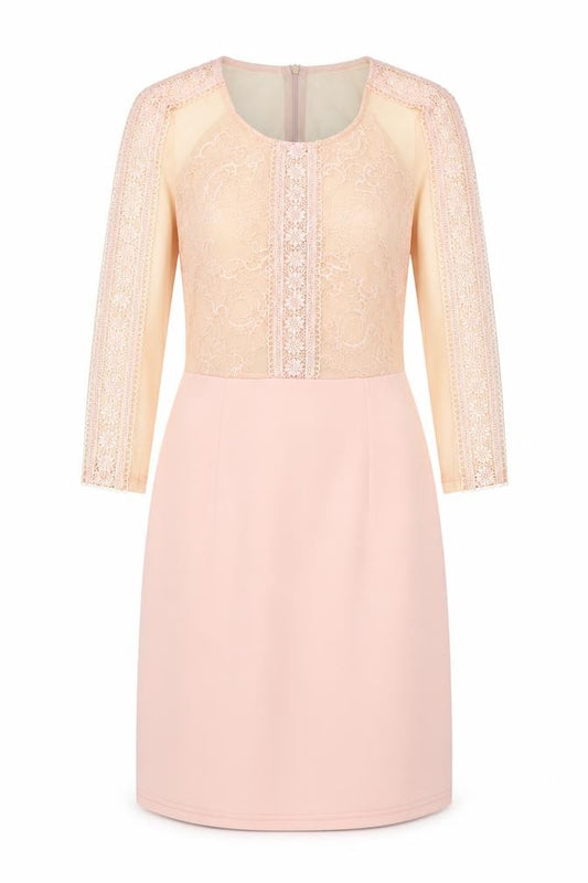 Front view of VERA & LUCY women’s pink a-line, size S