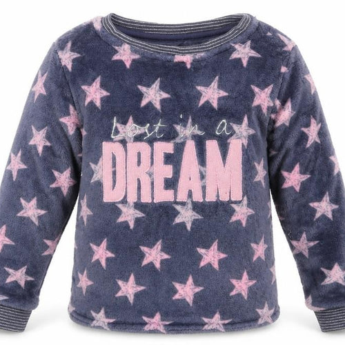 Matalan Girls Multicoloured Geometric Fleece Top Pyjama Top Size 6 Years