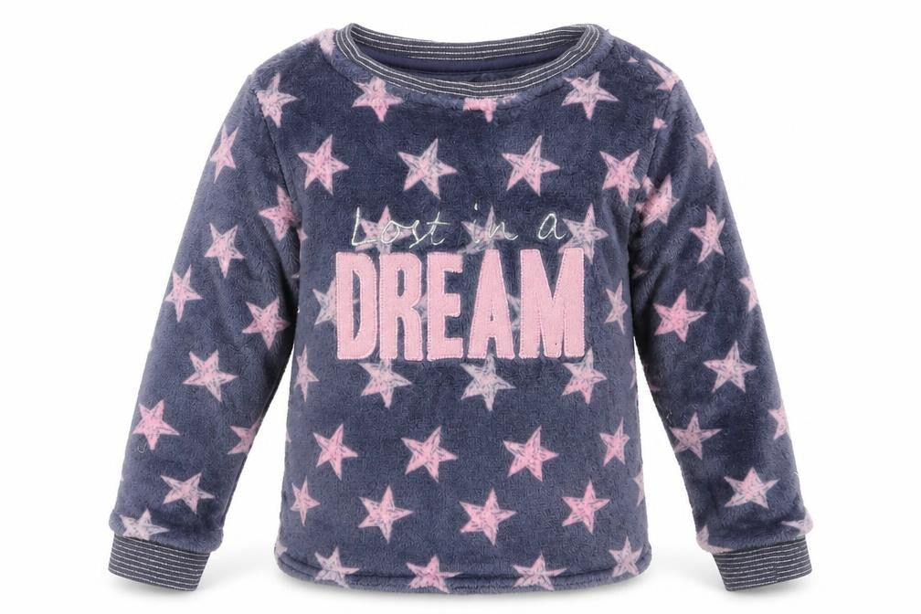 Matalan Girls Multicoloured Geometric Fleece Top Pyjama Top Size 6 Years