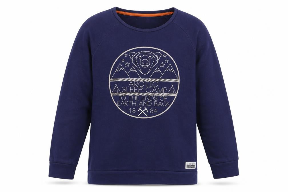Front view of Marks & Spencer boys’ blue pullover sweatshirt, size 13-14, years