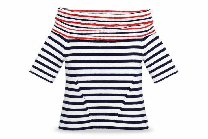 Oasis Womens White Striped Knit Pullover Jumper Size M