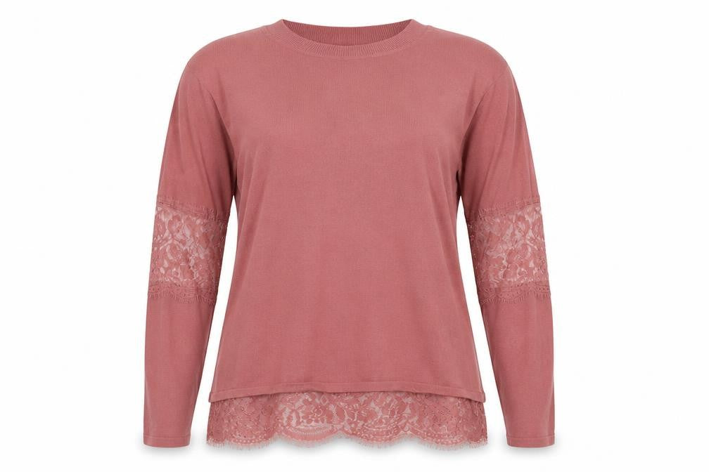 Front view of Next women’s pink knit jumper, size UK 12