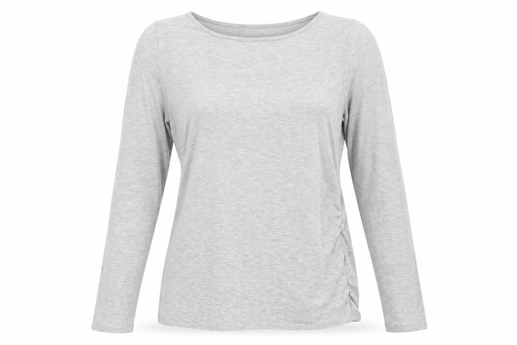 Front view of Mothercare women’s grey basic t-shirt, size L