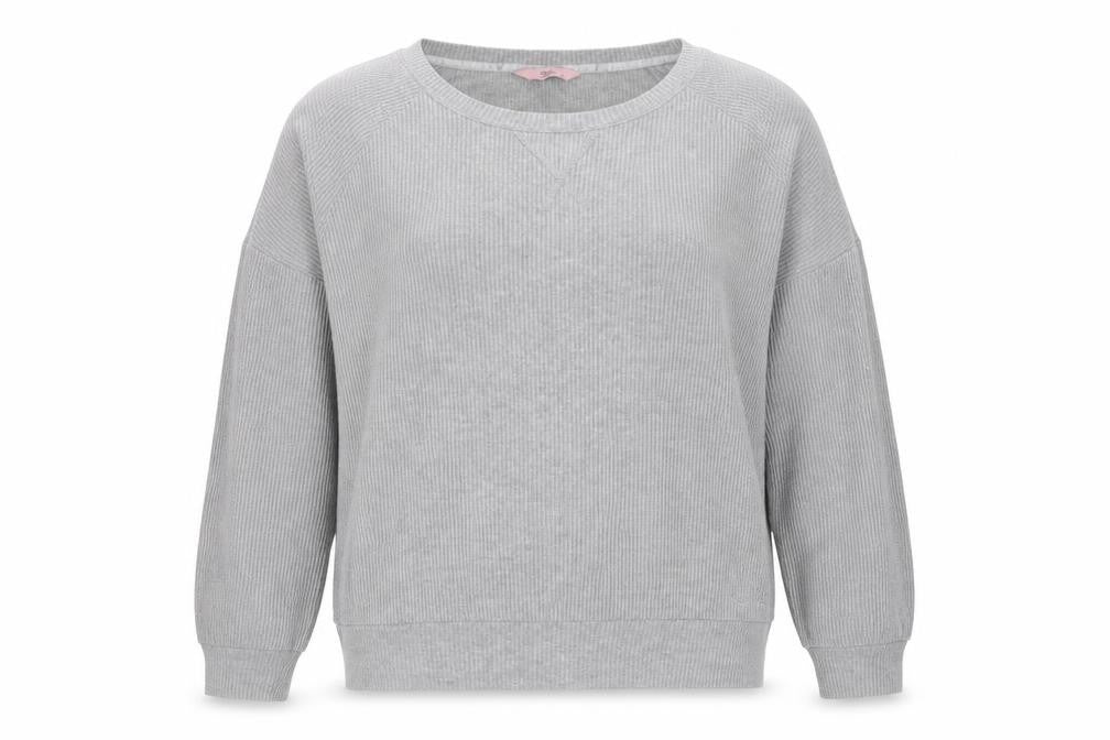 Front view of Boux Avenue women’s grey knit jumper, size UK 14