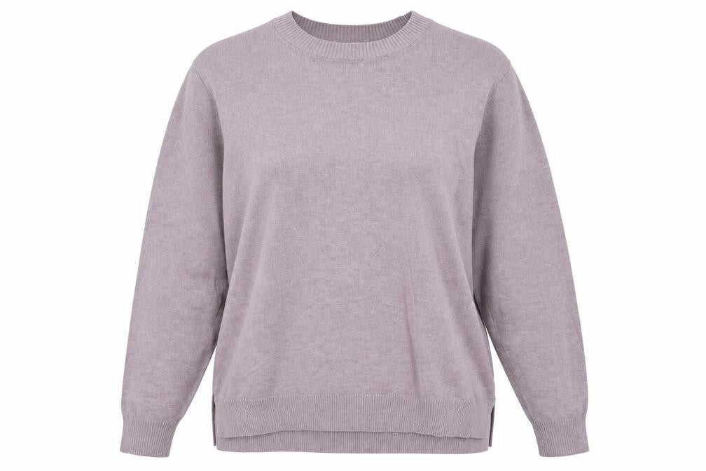 Front view of H&M women’s grey knit jumper, size M