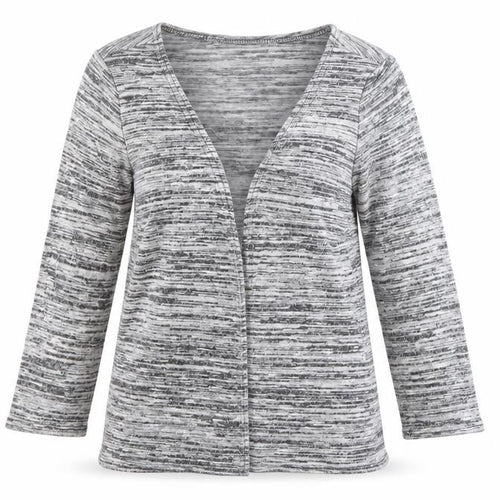 Boohoo Womens Grey Striped  Cardigan Jumper Size 8