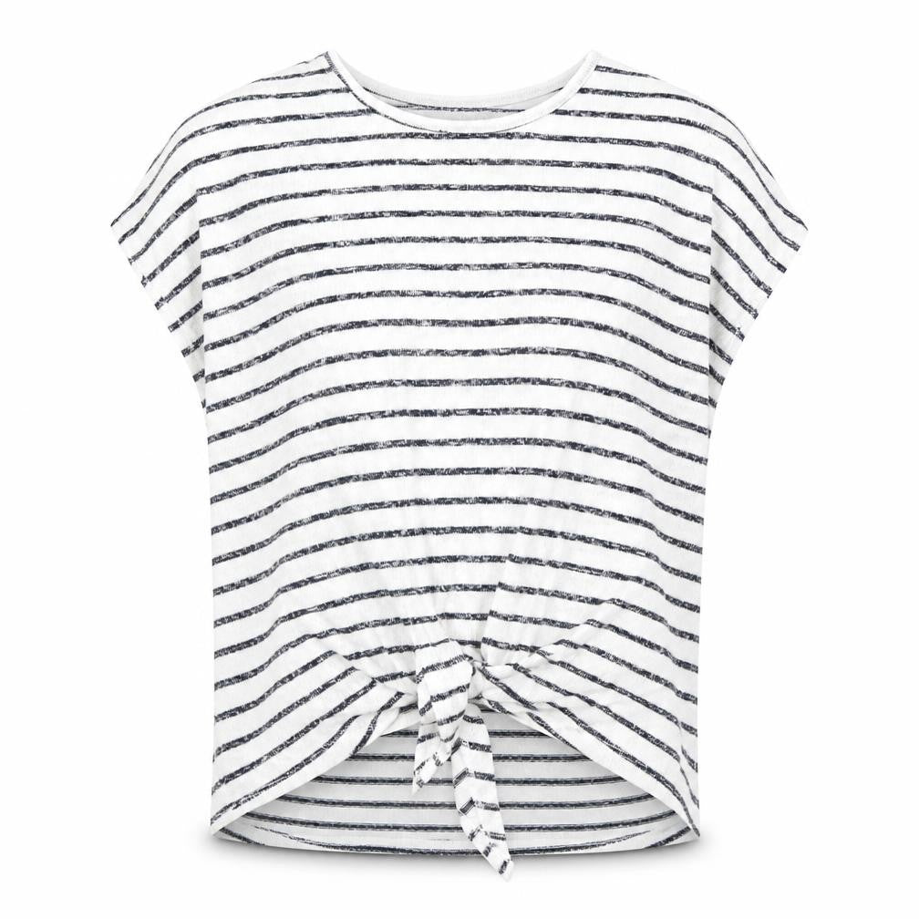 Front view of New Look women’s white striped jumper, size S