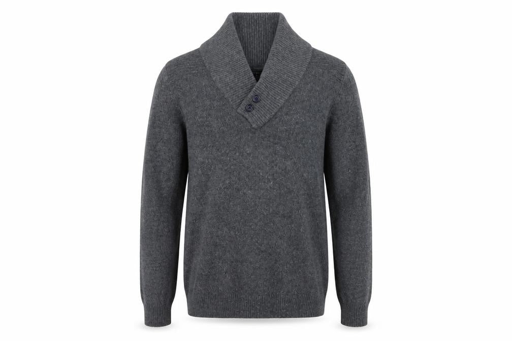 Front view of RESERVED men’s grey pullover sweatshirt, size M